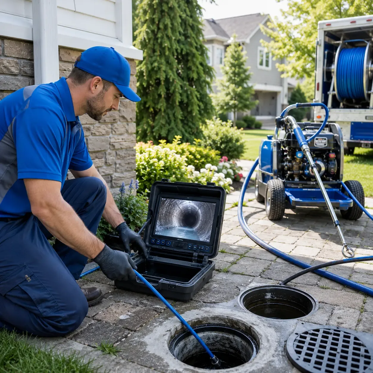 Outdoor drain cleaning professionals serving South Heights, PA