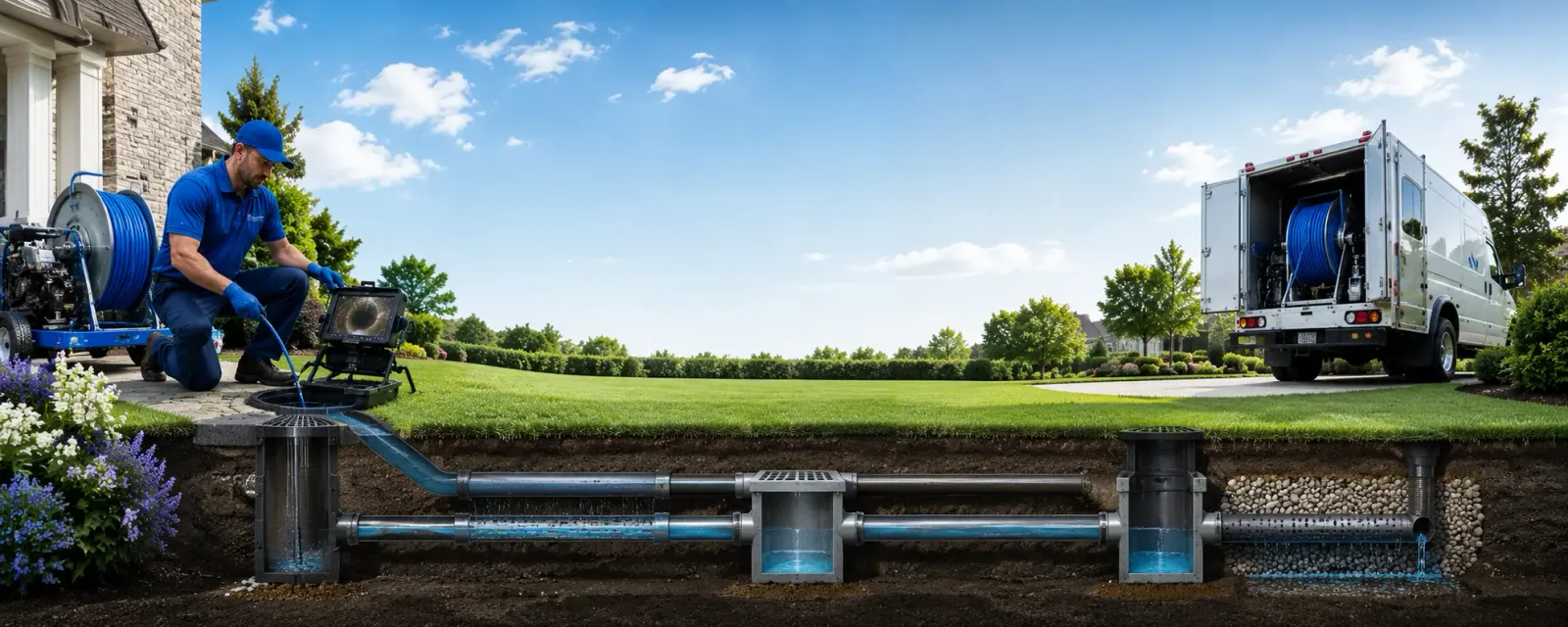 Outdoor drain cleaning information for South Heights, PA